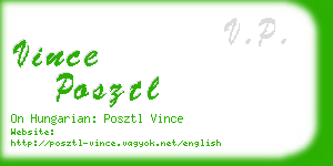 vince posztl business card